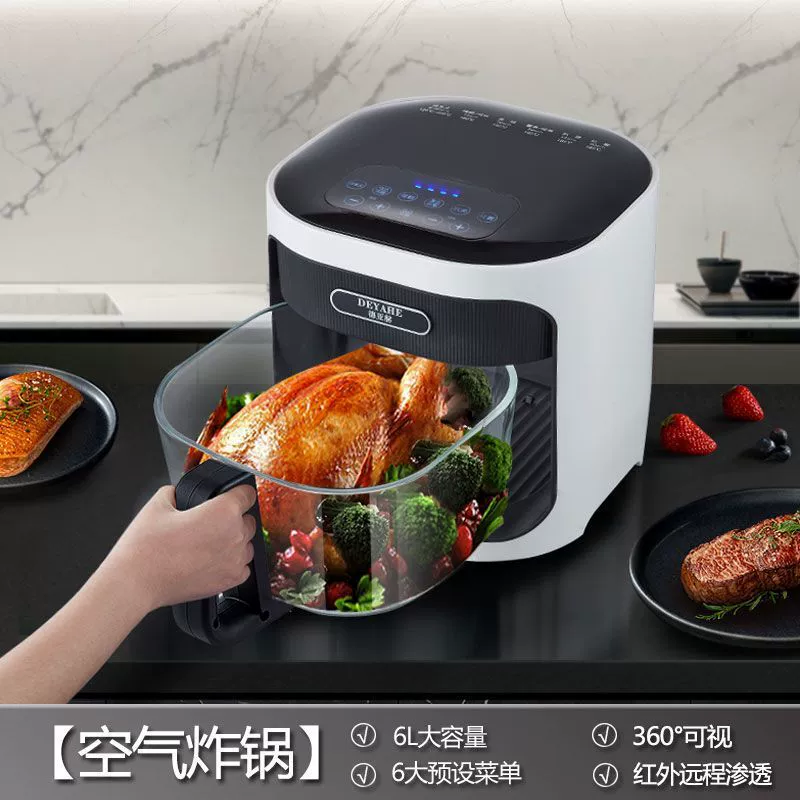 Deyahe Air Fryer Household New Model Visual Oven Large Capacity Multi-functional Electric Fryer Free Shipping
