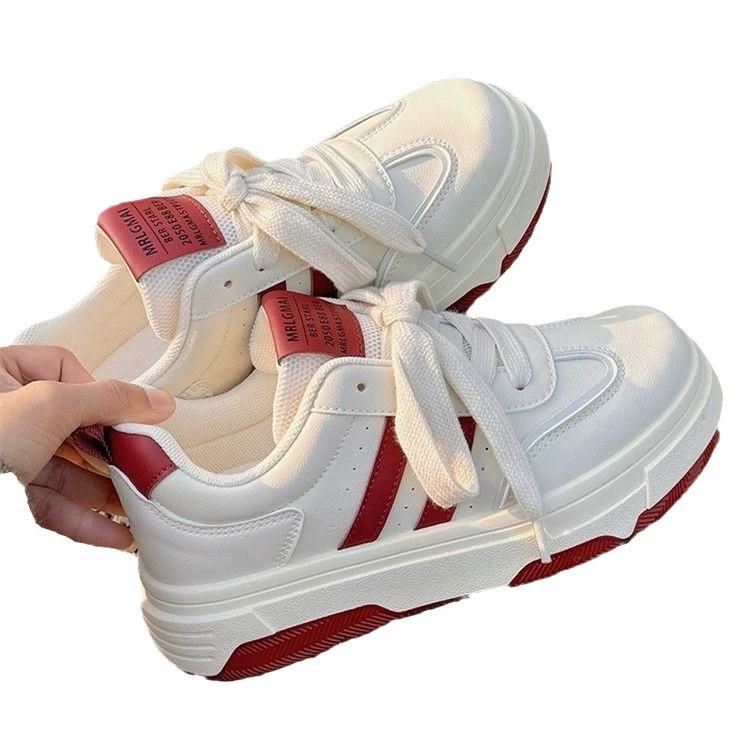 Tide, white shoes, footwear, sneakers platform, 2024 years, Korean style