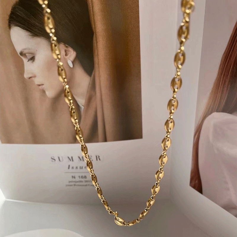 Geometric Pattern Simple Style Geometric Titanium Steel Plating Bracelets Necklace