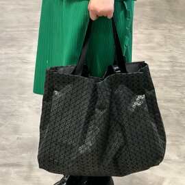 日本菱格男女购物袋硅胶大容量托特包旅行手提包收纳大容量收纳