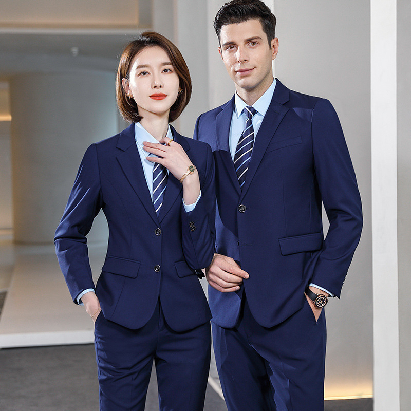 Professional formal suit for men and women with the same suit sales department real estate company interview teacher hotel manager work suit Professional formal suit for men and women with the same suit sales department real estate company interview teacher hotel manager work suit