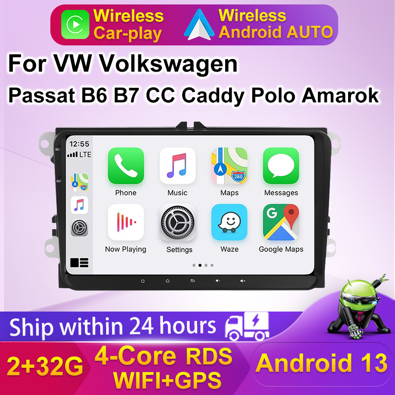Suitable for VW Golf 5 6 Polo Passat B6 B7 CC 9 inch Volkswagen universal touch button