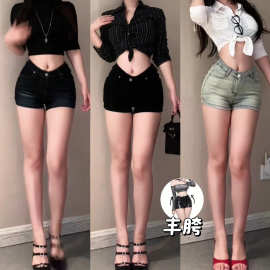 自带丰胯垫~丰胯提臀牛仔短裤女春夏季百搭高弹紧身包臀