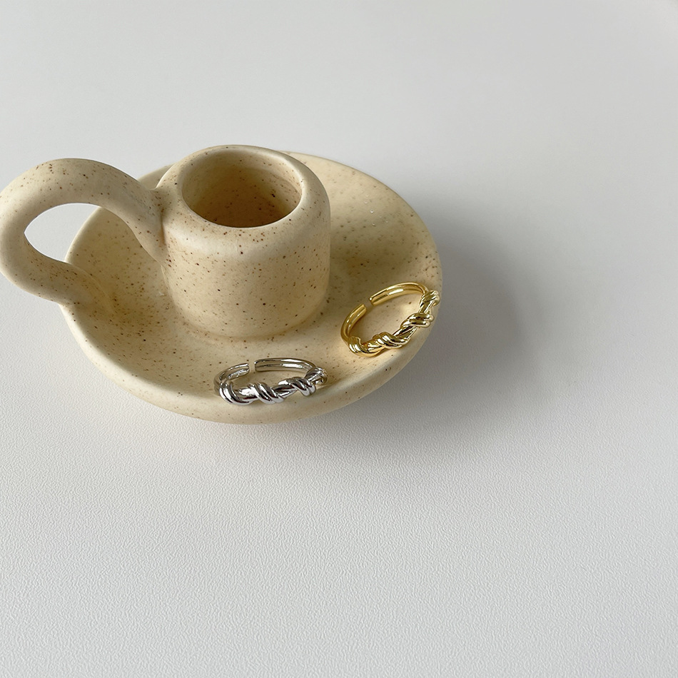 Fashion Geometric Copper Plating Open Ring