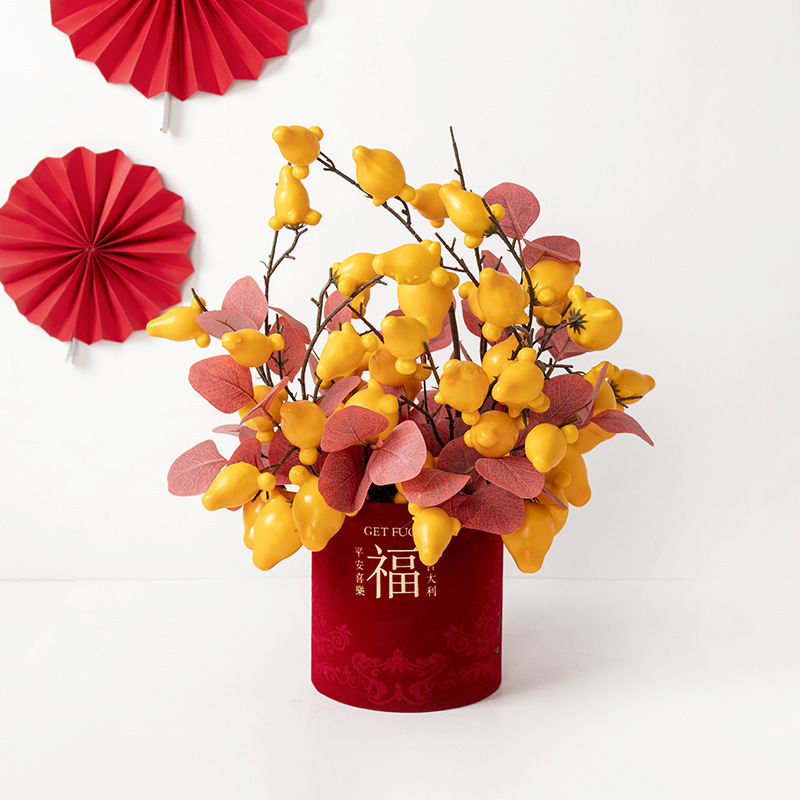 2023 ceremonia de boda inauguración bendición cubo Festival de Primavera franela bendición cubo con cubo Año Nuevo merienda flor cubo suministros festivos sala de estar Decoración