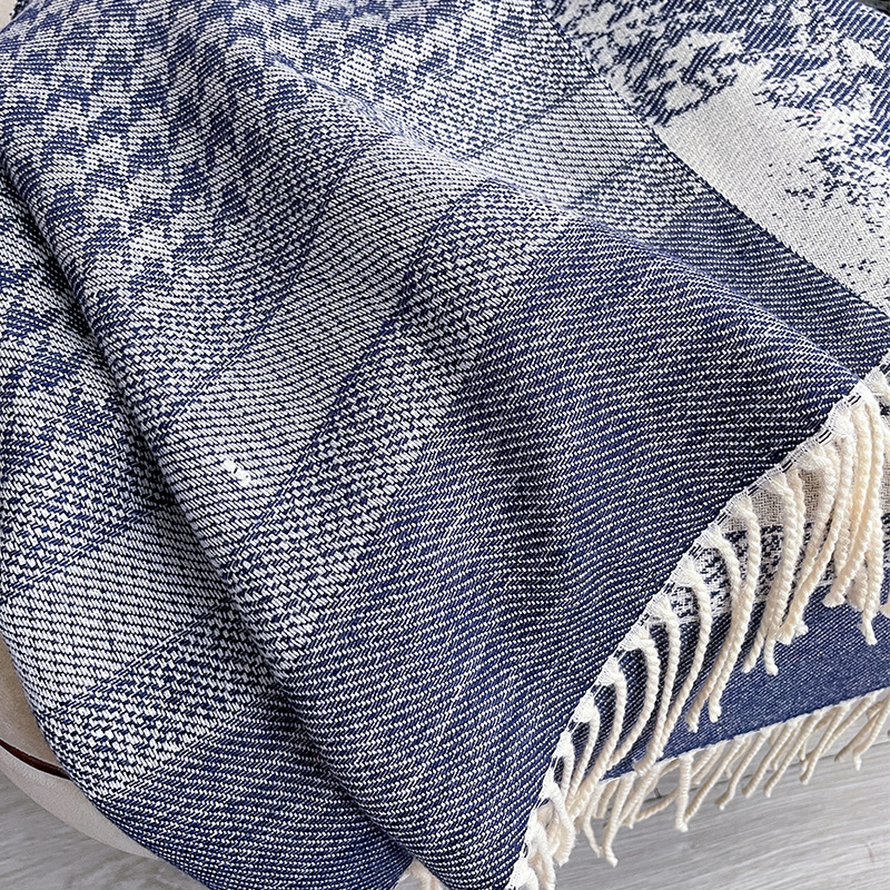 2023 Autunno e Inverno Nuova Imitazione Sciarpa di Cashmere Moda Donna Versatile Scialle Caldo a doppia faccia Mille Uccelli_voghion.com