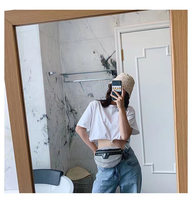 Sac bundy de célébrité d'Internet pour femmes 2023 nouvelle version coréenne polyvalente sac de poitrine en diamant brillant ins mode sac à bandoulière à bandoulière unique sac de taille_voghion.com