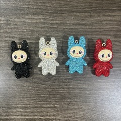 -批发亚马逊卡通diy贴钻钥匙扣车挂挂件钥匙扣配件厂家直销饰品配