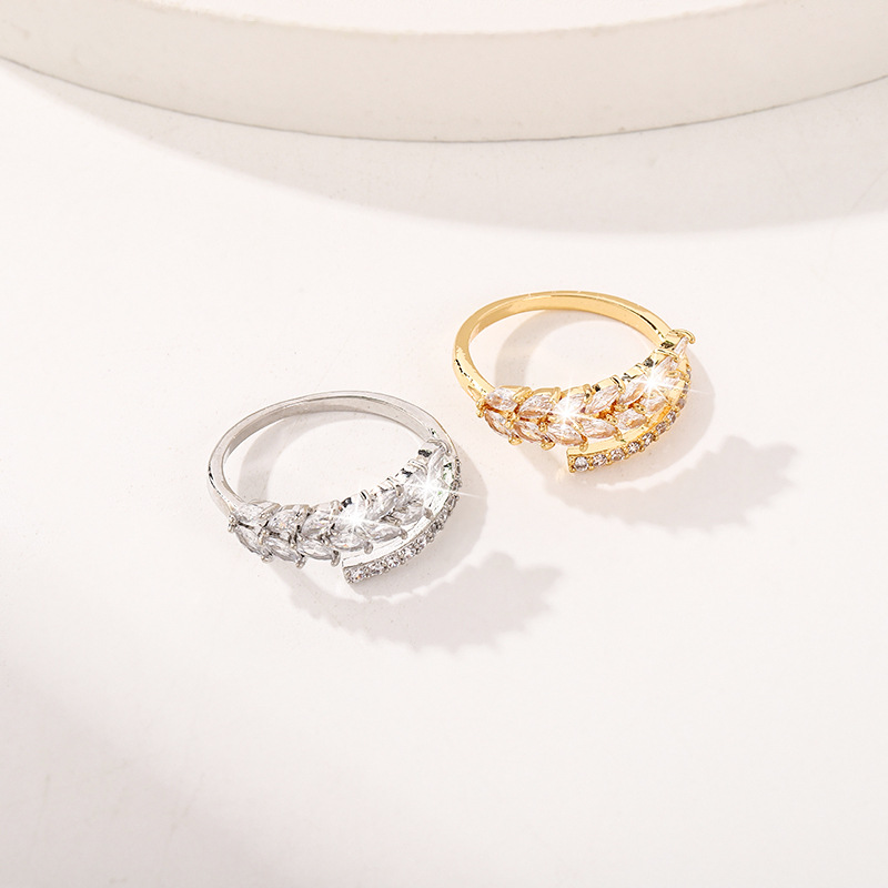 Hot Selling Wheat Ear Ring Female Niche High-end, Light Luxury Non Fading Ring Fashionable Simple Versatile Ring Bracelet_voghion.com