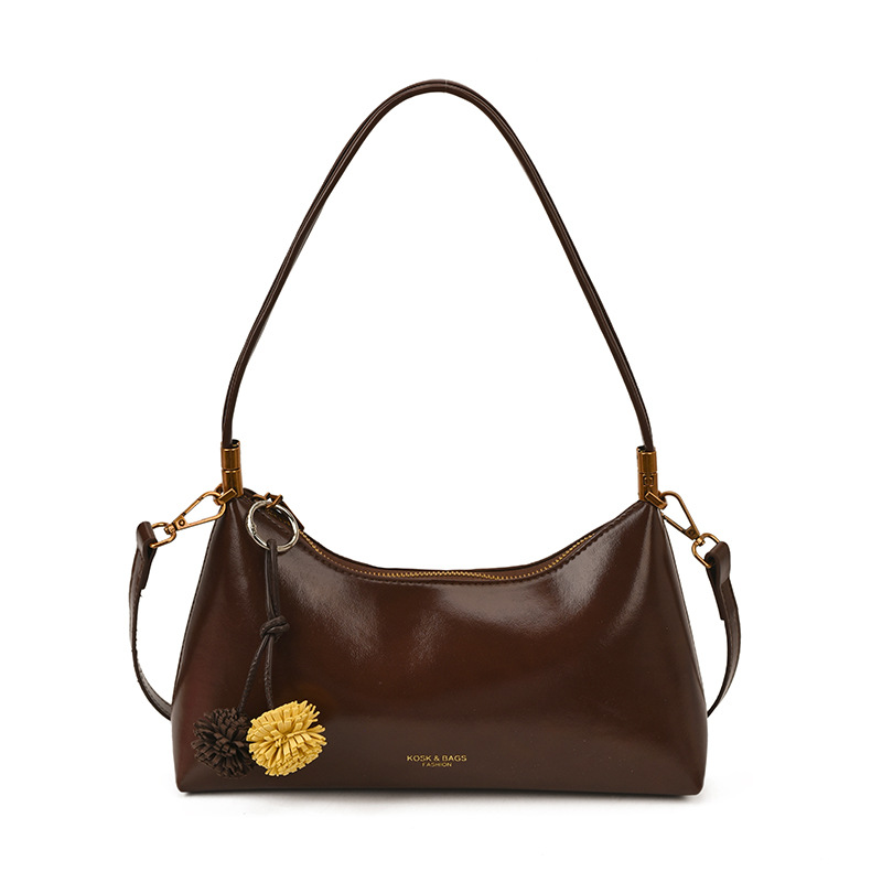 Bolsos de brazo franceses de alto nivel de invierno para mujeres 2025, nuevos bolsos de hombro de moda versátiles, bolsos retro