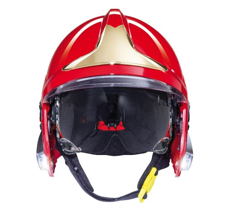 MSA/梅思安10158864 消防头盔 F1XF  中号红色基本款 带照明模组