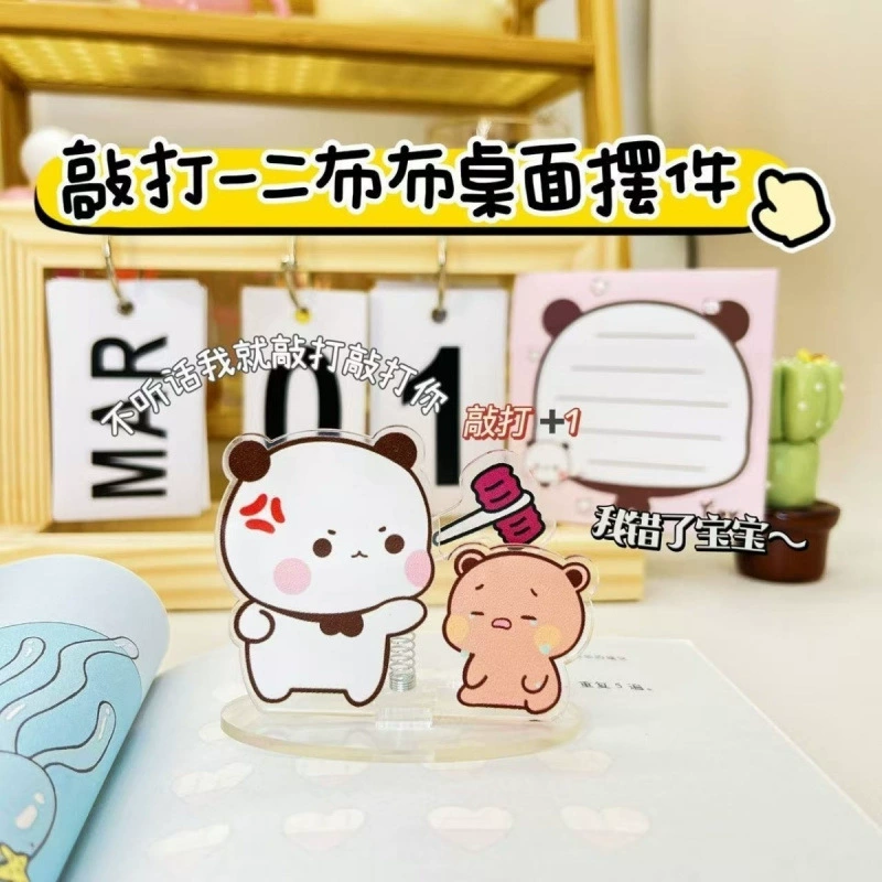 Большая мультяшная креативная игрушка для снятия стресса для пары, акриловая подставка, настольное украшение с маятником.