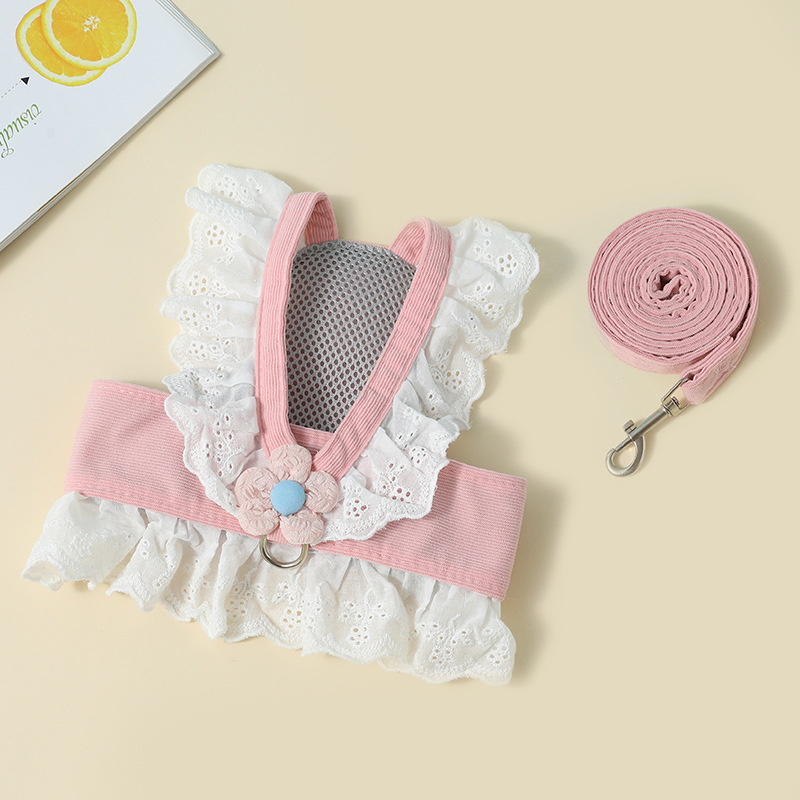 Cuerda de tracción para gatos JK cuerda para perros de flores pequeñas tipo correa para gatos y perros correa de tracción especial para cachorros