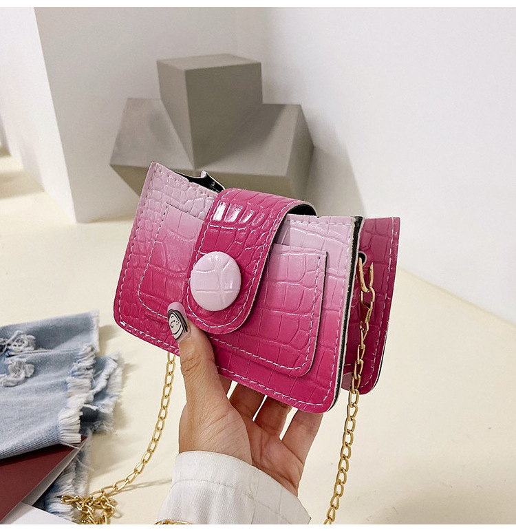 New Gradient Color Small Square Messenger Chain Bag Wholesale Nihaojewelry display picture 5