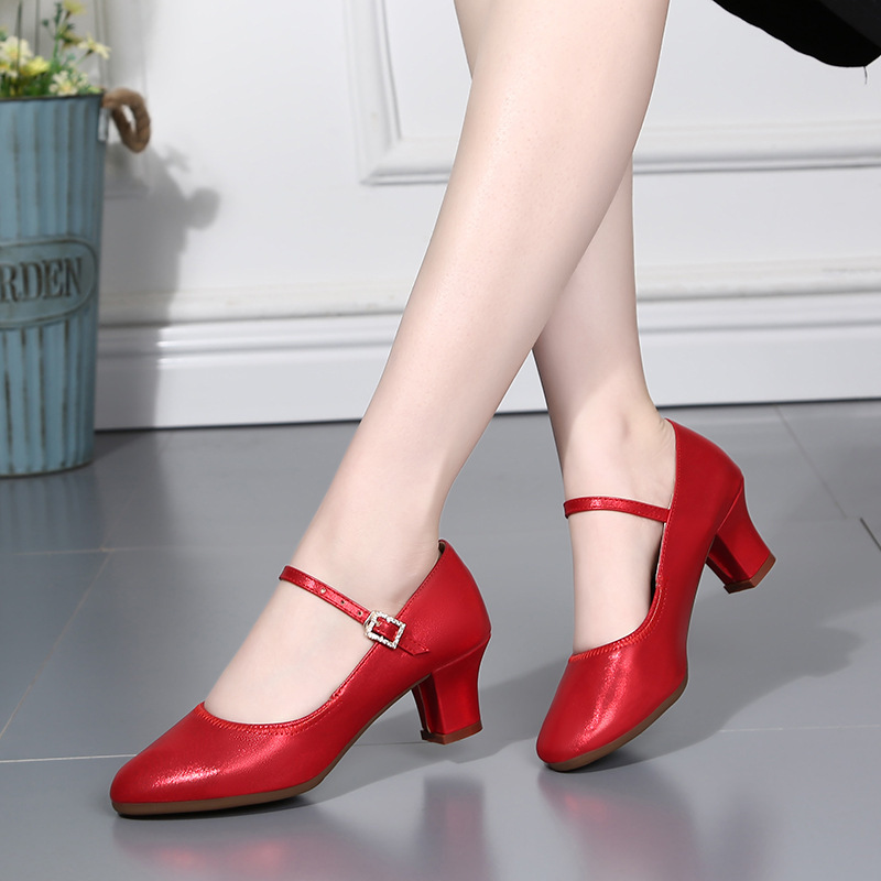 New Export Square Dance Shoes, Dance Shoes, Medium Heel Soft Sole Dance Shoes, Summer Dance Shoes, Female Practice Teacher Shoes 2025 New Export Square Dance Shoes, Dance Shoes, Medium Heel Soft Sole Dance Shoes, Summer Dance Shoes, Female Practice Teacher Shoes 2025