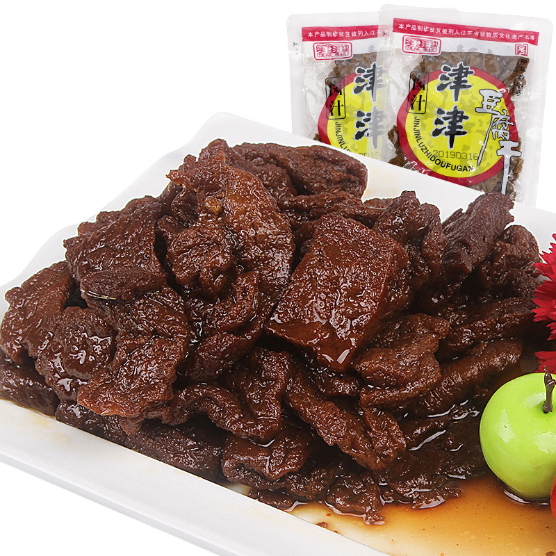 Jin Jin marinated dried bean curd 90g Suzhou specialty dried bean curd snacks vegetarian bean products sweet spicy delicious dried bean curd