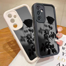 玫瑰剪影适用三星Galaxy S25Ultra手机壳a73全包Samsunga55s24fes