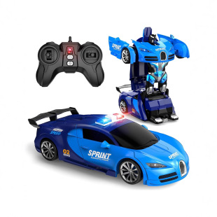 New Bugatti Remote Control Deformation Car Robot Police Car One Button Drift Electric Remote Control Car Toy Amazon