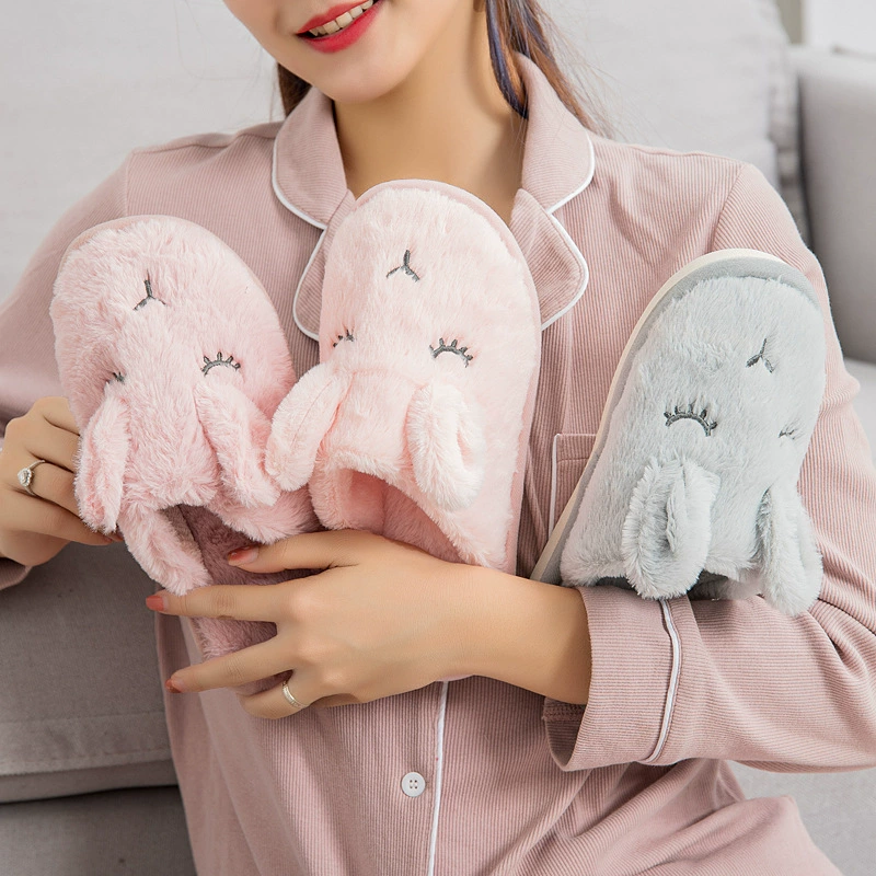 Хлопковые тапочки с толстой подошвой для пар, Нескользящие милые тапочки Мао, женские зимние тапочки для пары, домашние теплые тапочки для дома