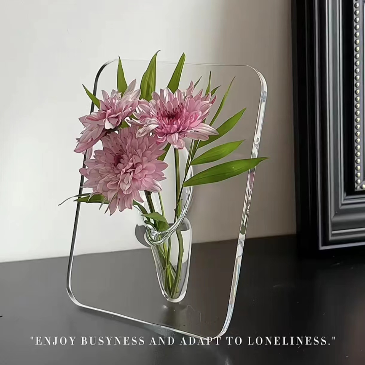 Acrylic photo frame vase transparent ornaments living room flower…