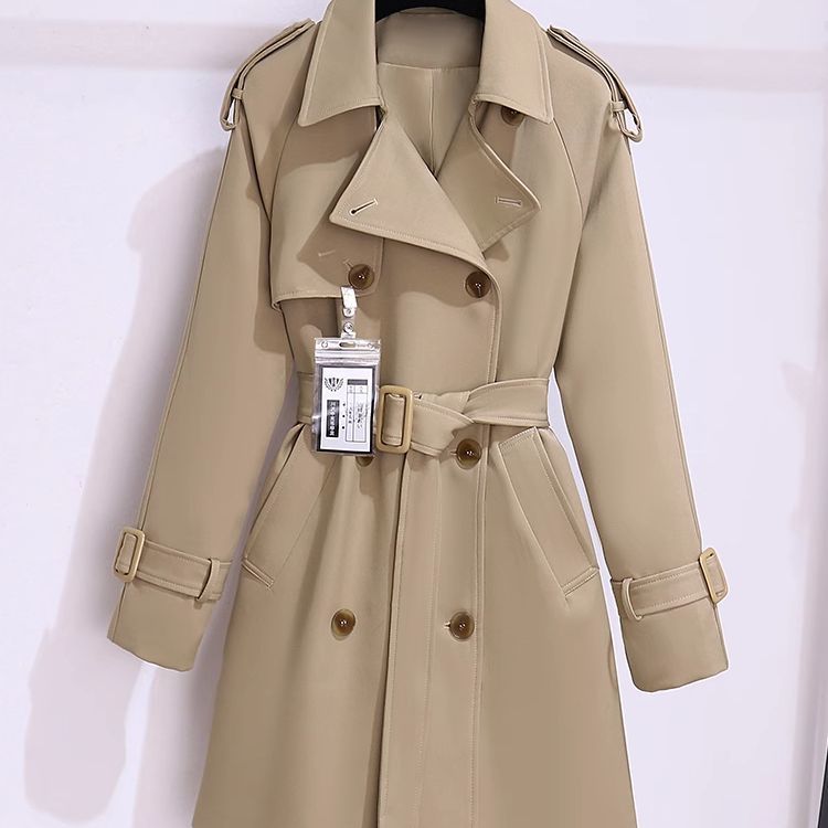 ng2510292 Women's Trench 2025 New Spring And Autumn Small Size Mid-Length Waist-Cinching Elegant Trendy Coat This Year_ecoleips.com