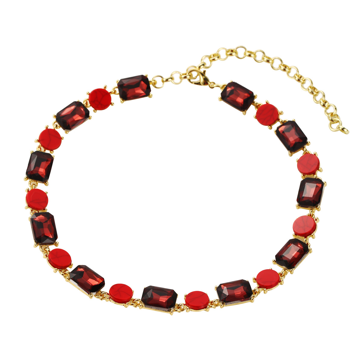 Oversized Statement Necklace For Women, Geometric Collarbone Chain_voghion.com
