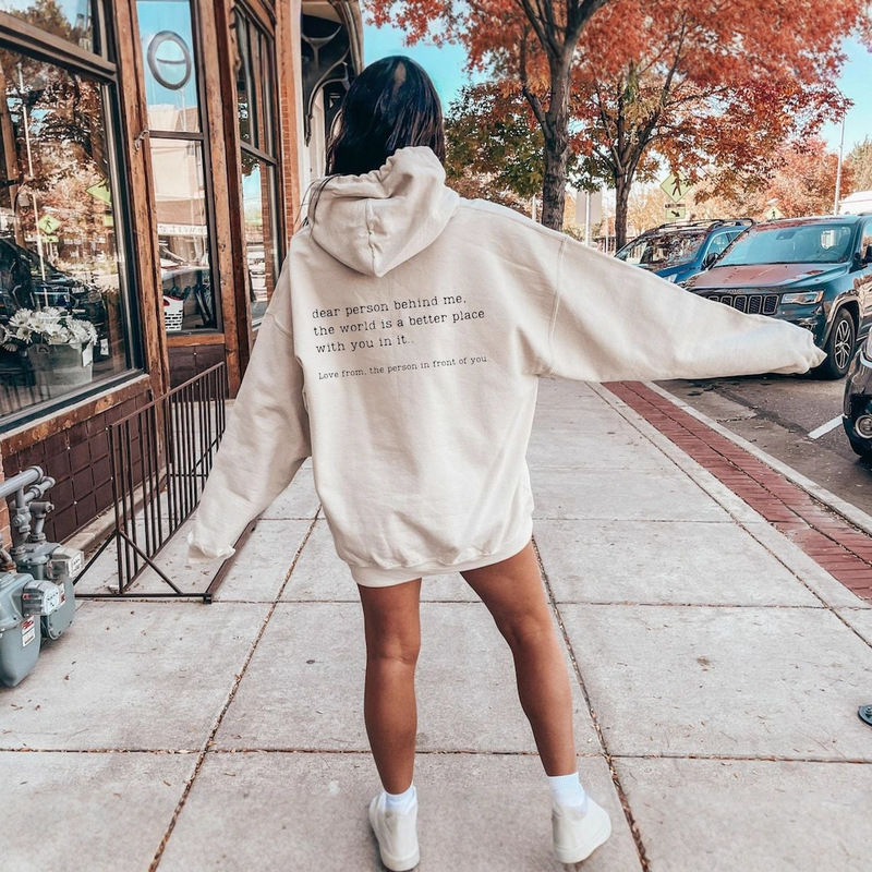 DEAR PERSON Behind Me sweatshirt mental health hoodie inspirational quotes