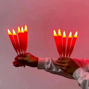 Cross-Border New Creative Christmas Halloween Led Candle Light Long Pole Wedding Dual-Purpose Decoration Digital Candle