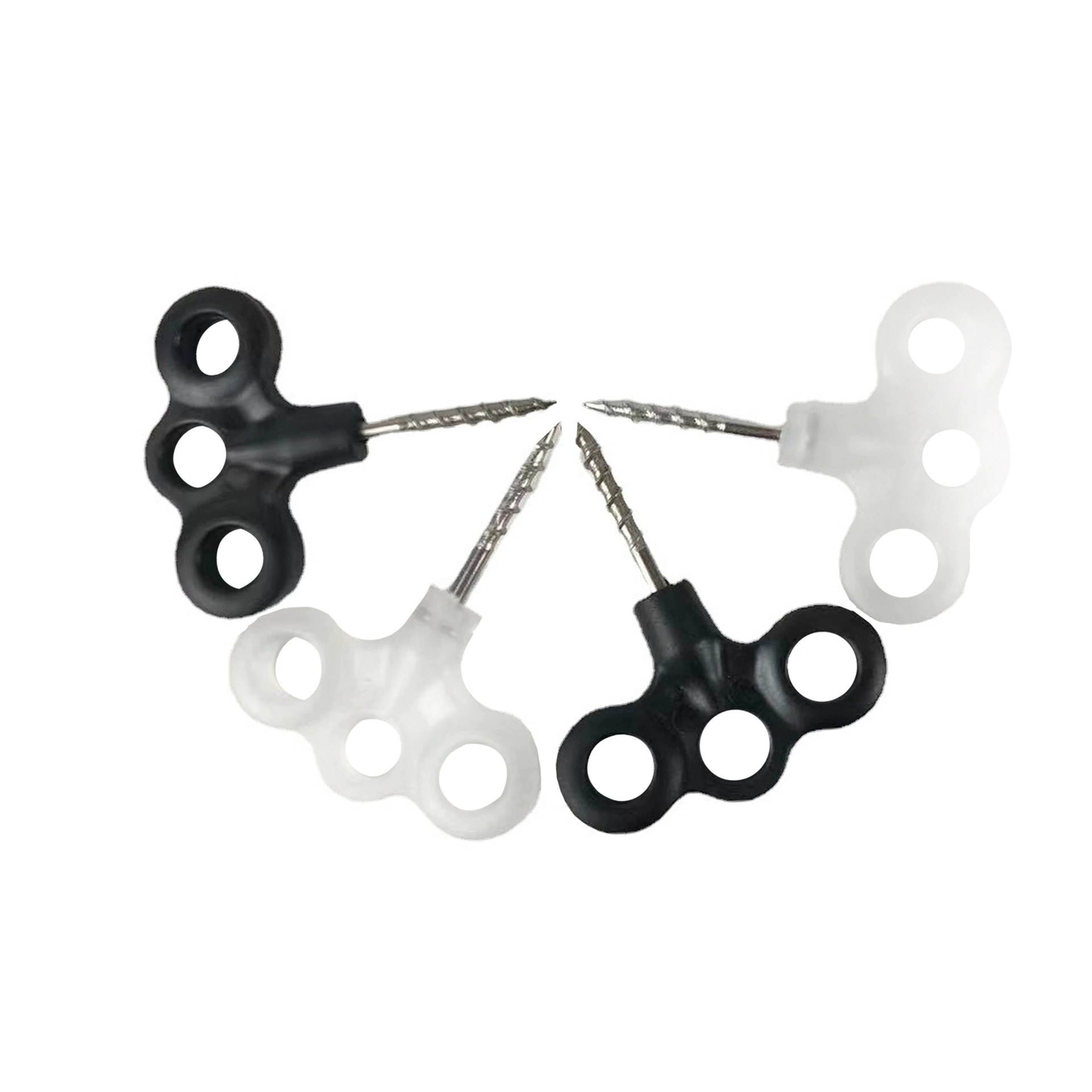 Палуба для кемпинга Гвоздь Светящийся гвоздь Открытый кемпинговая палатка Ветрозащитная веревка Фиксированный гвоздь Винт с тремя ушками Нить из нержавеющей стали