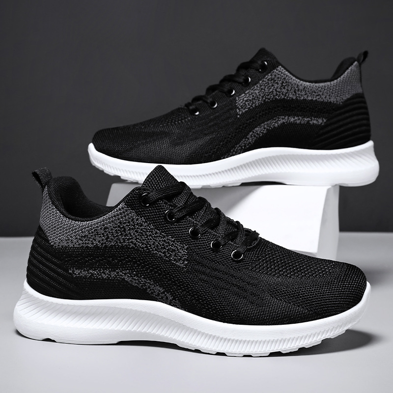 Zapatos de Hombre, Primavera 2026, Nuevos Zapatos Casuales de Hombre, Tejido Transpirable, Estilo Coreano, con Cordones, Fabricante de Zapatillas Deportivas al por Mayor