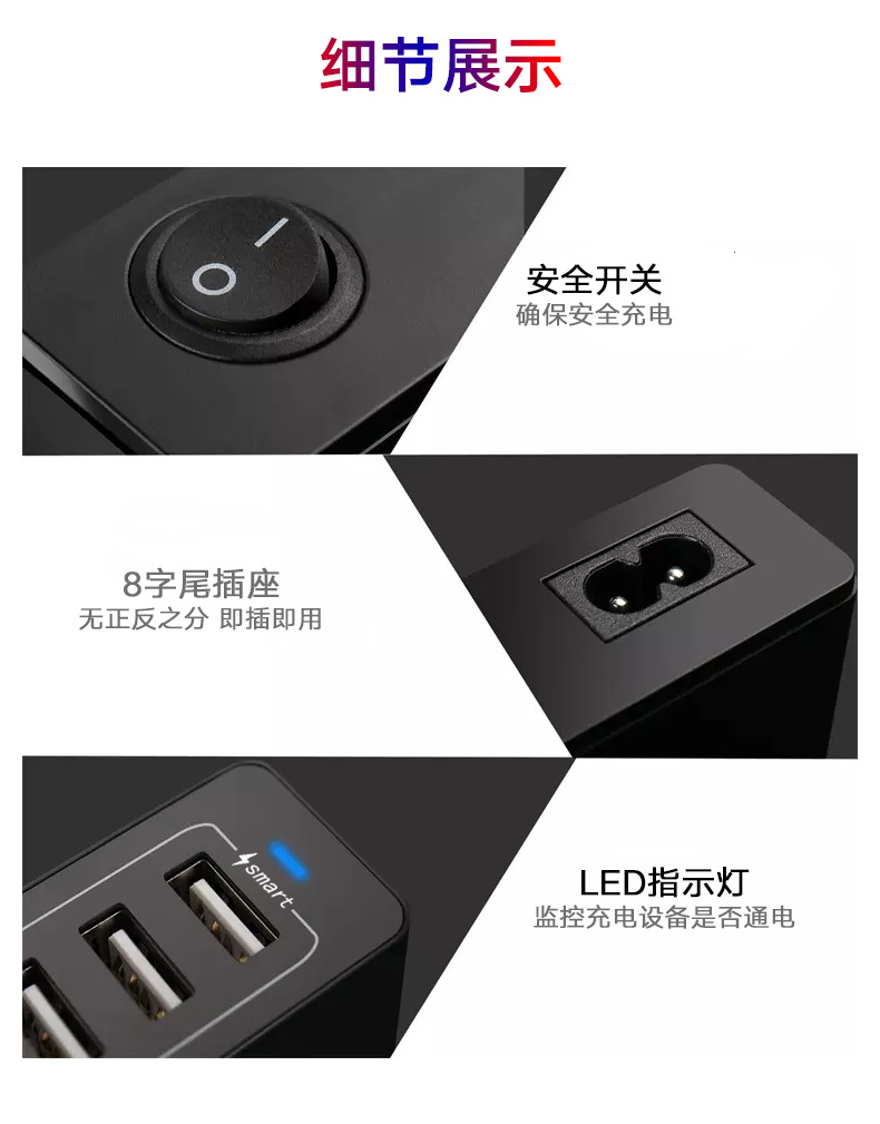Werksverkauf 100W Handy 10 USB Multi-Port Ladegerät Großhandel multifunktionales Multi-Loch Reiseladegerät Fast-Charge-Adapter