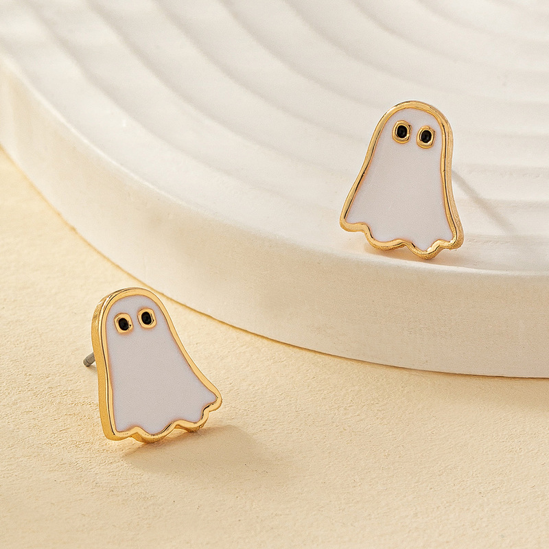 ヨーロッパとアメリカのクロスボーダーレディースハロウィンファッションさまざまなシンプルなニッチデザイン新しいゴーストイヤリングパーティーパーティー|undefined