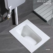 蹲便器水箱套装家用陶瓷大便器卫生间防臭蹲厕坑便盆池