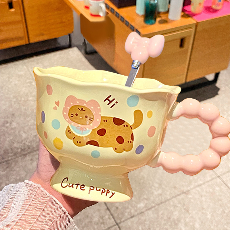 見栄えの良い誕生日プレゼントセラミックカップかわいいマグカップ飲料水クリエイティブホームコーヒーカップ親友カップギフトボックス|undefined