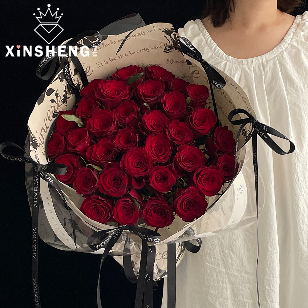 芯苼原创 玫瑰诗集包花纸礼物礼品包装手工diy材料包批发装饰配件