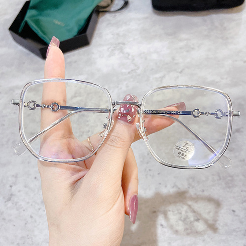 0965OK Spring New Arrival Hot Selling Korean Style Trendy Large Frame Anti-Blue Light Phone Glasses for Men and Women Personality Style