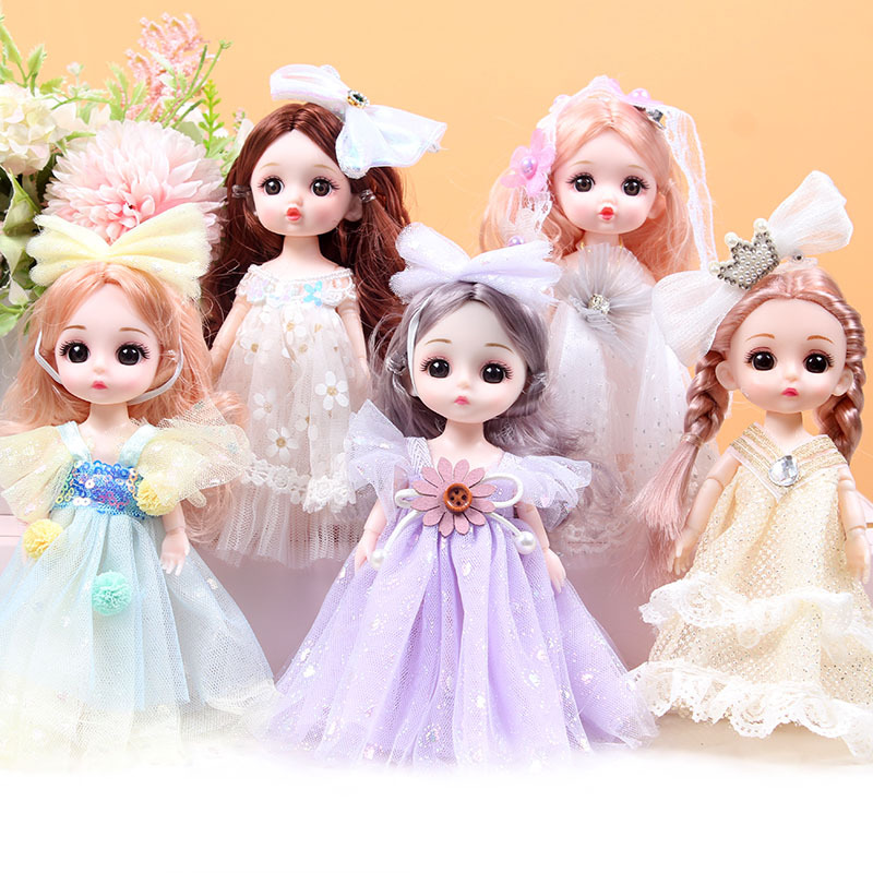 17cm Multi-joint Dress-up Doll Constant Trendy Confused Barbie Princess Girl Toy Gift Box suit