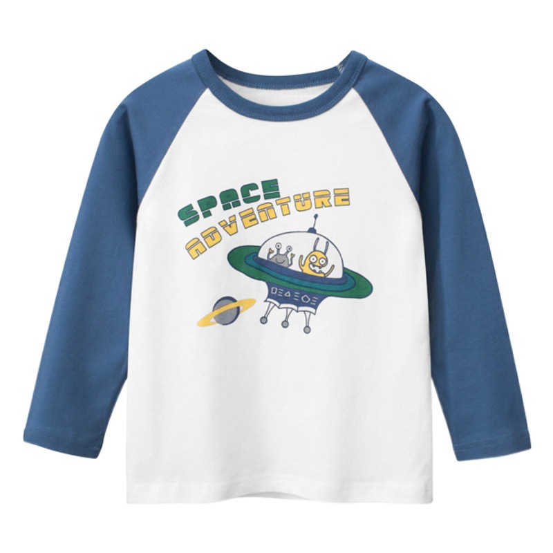 27 niños marca ropa infantil 2023 primavera nueva ropa de bebé Camiseta de manga larga para niños camisa de fondo entrega de una pieza