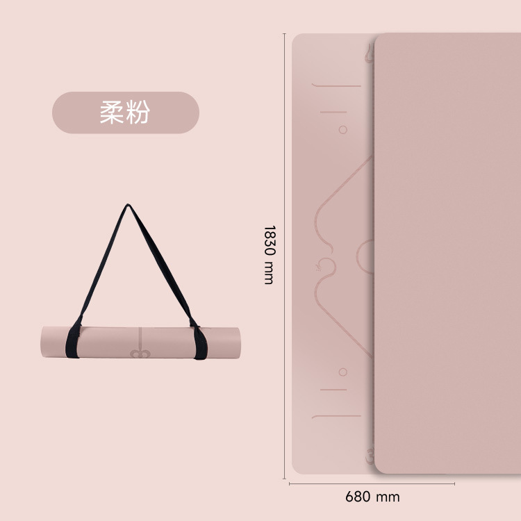 Alfombrilla de yoga de caucho natural PU, alfombrilla de fitness para Pilates, uso doméstico para hombres y mujeres, alfombrilla antideslizante para el suelo, alfombrilla gruesa insonorizada que absorbe el sudor