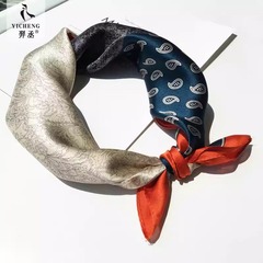 100% マルベリーシルク 53 シルク小さな正方形のスカーフファッション装飾美しい女性の春と夏の装飾シルクスカーフ