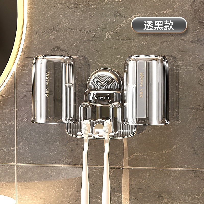 Strap cepillo de dientes sin perforación cepillo de dientes eléctrico taza de enjuague de boca para la familia aparatos dentales pareja cepillo de dientes percha de taza