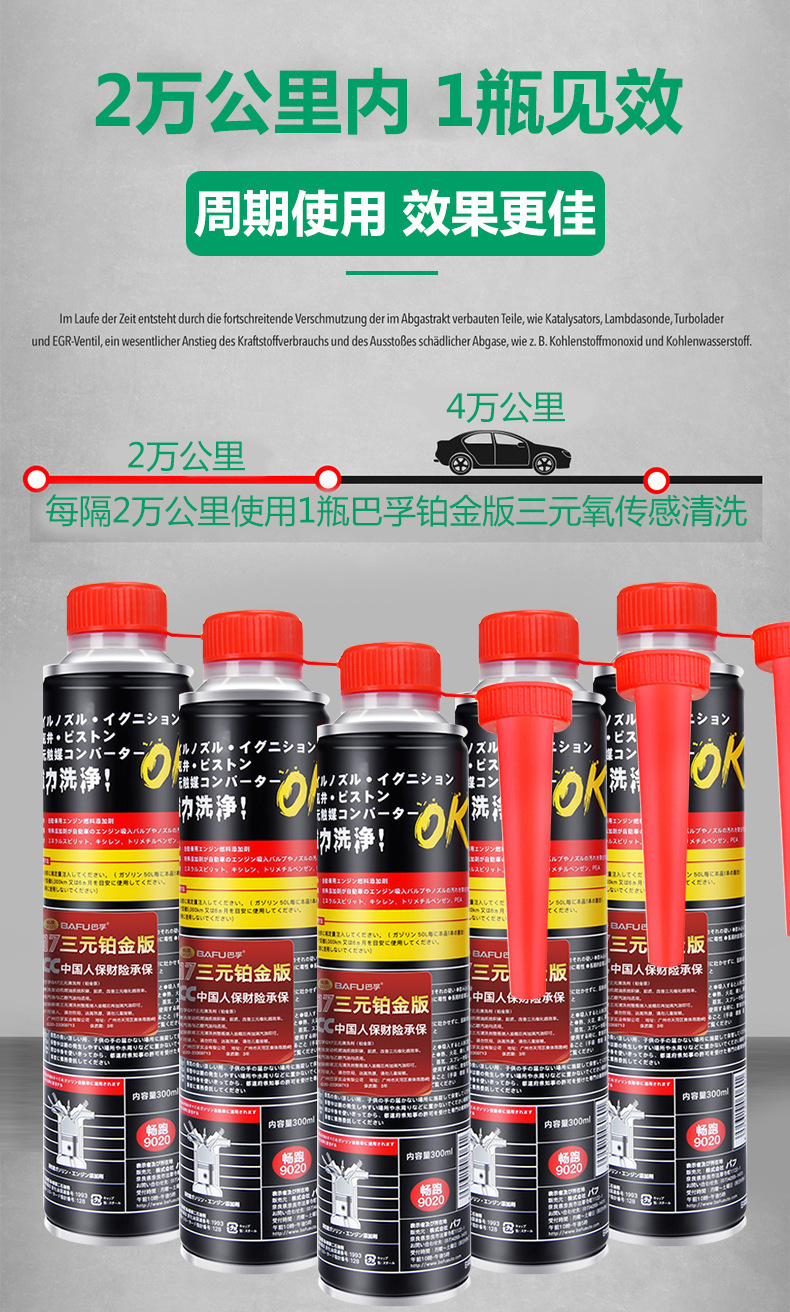 Bafu Platinum Edition Three-Way Catalytic Cleaner for Car Interiors, No Disassembly Required, Removes Carbon Deposits, Reduces Fuel Consumption, Exhaust Cleaning