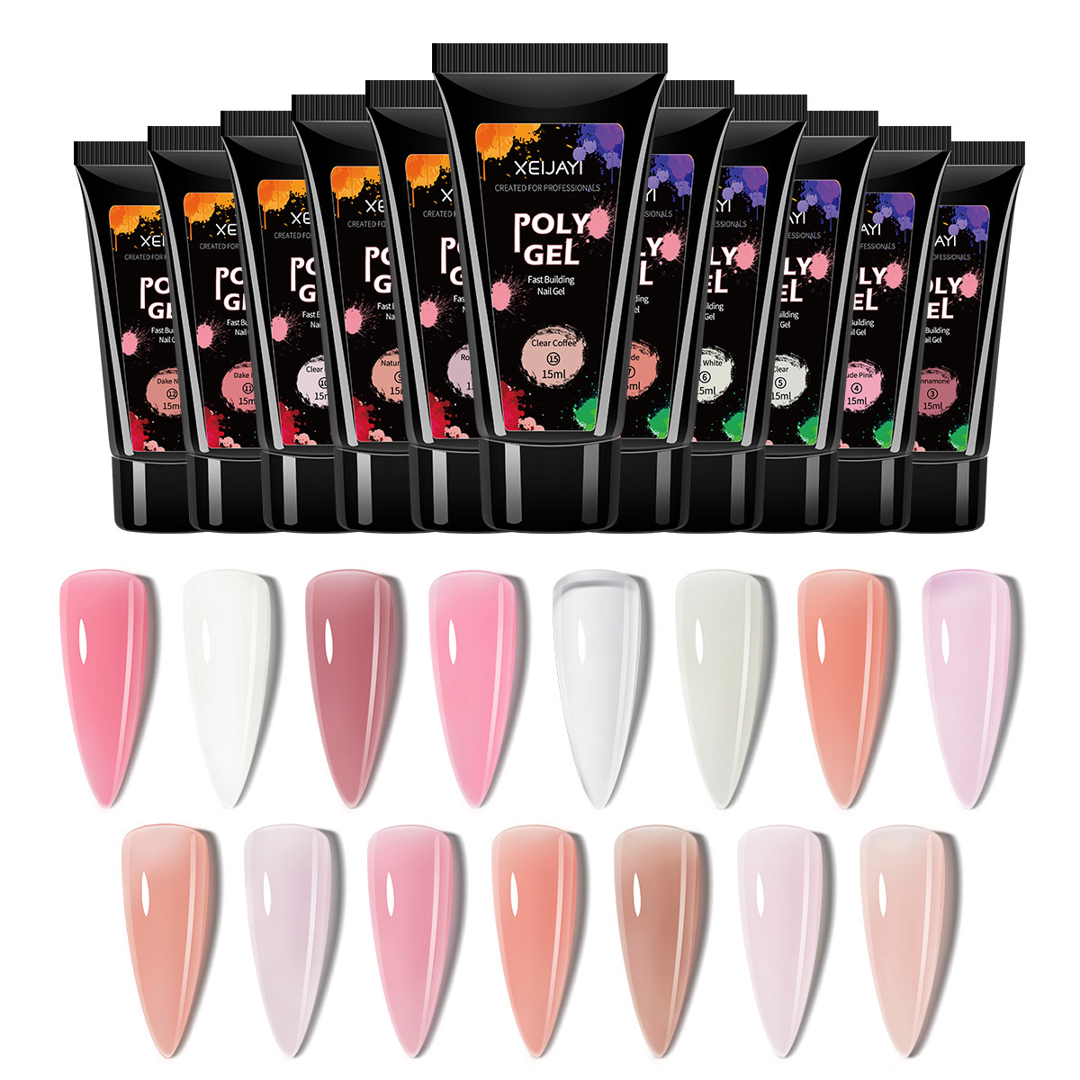 Extensión de cristal pegamento de fototerapia de uñas pegamento 15ml pegajoso diamante UV extensión rápida sin bandeja de papel fábrica al por mayor