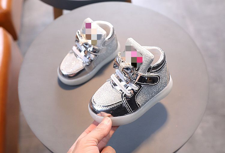 Lasten vilkkuvat kengät Urheilukengät Prinsessakengät strassit Hengittävät Kevyet Kengät_voghion.com