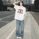 Hot-selling Collection Summer New Cotton Heavy Short-sleeved T-shirt Women's Letter Printed Loose Women's Top T-shirt