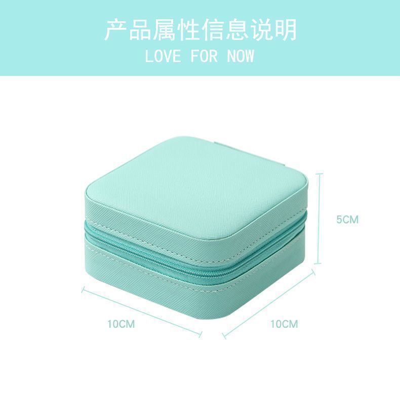 Tragbare Schmuckaufbewahrungsbox mit mehreren Ebenen und Fächern für Ohrringe, Halsketten und Ringe – koreanisches minimalistisches Design für Reiseschmuckbox