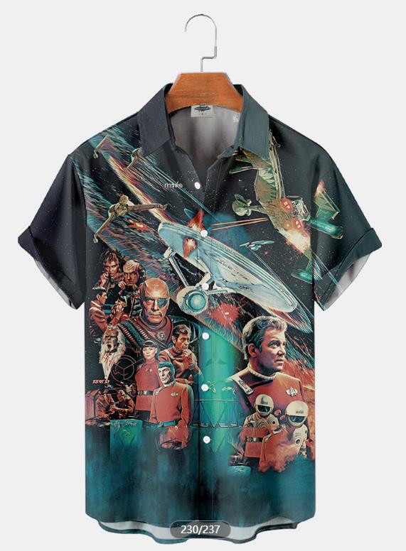 Tendencia de la moda para hombres Camisa de manga corta hawaiana Camisa estampada digital 3D Estilo explosivo transfronterizo de Amazon