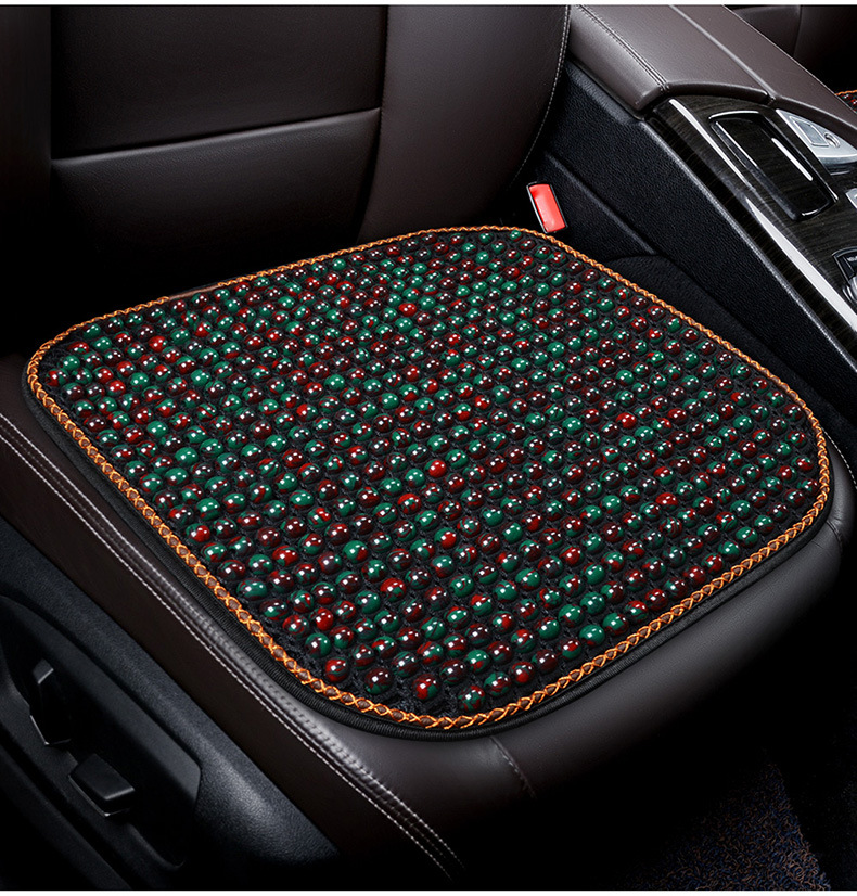 New Summer Glass Bead Single Seat Car Seat Cushion Universal Seat Cushion Square Cushion Double Seat Dropshipping Wholesale Export