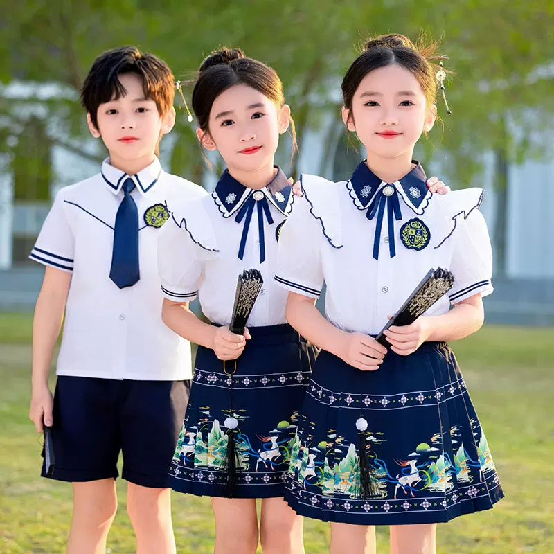 六一儿童合唱演出服男女套装园服中小学生幼儿园比赛表演服装新款