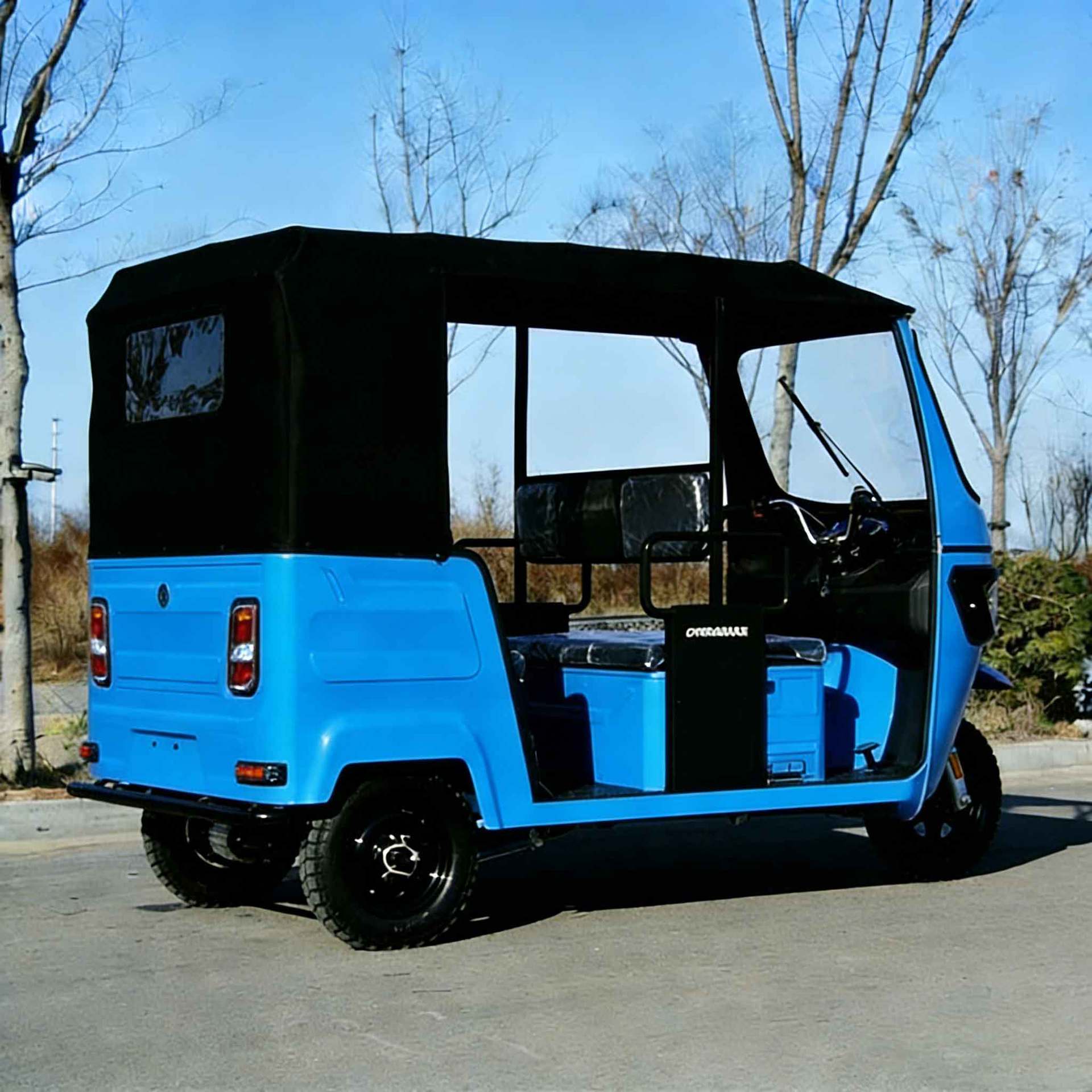 Dudu car, three-row, double-row, 6-seater, with doors, passenger-carrying three-wheeled vehicle, cross-border export quality motorcycle tricycle